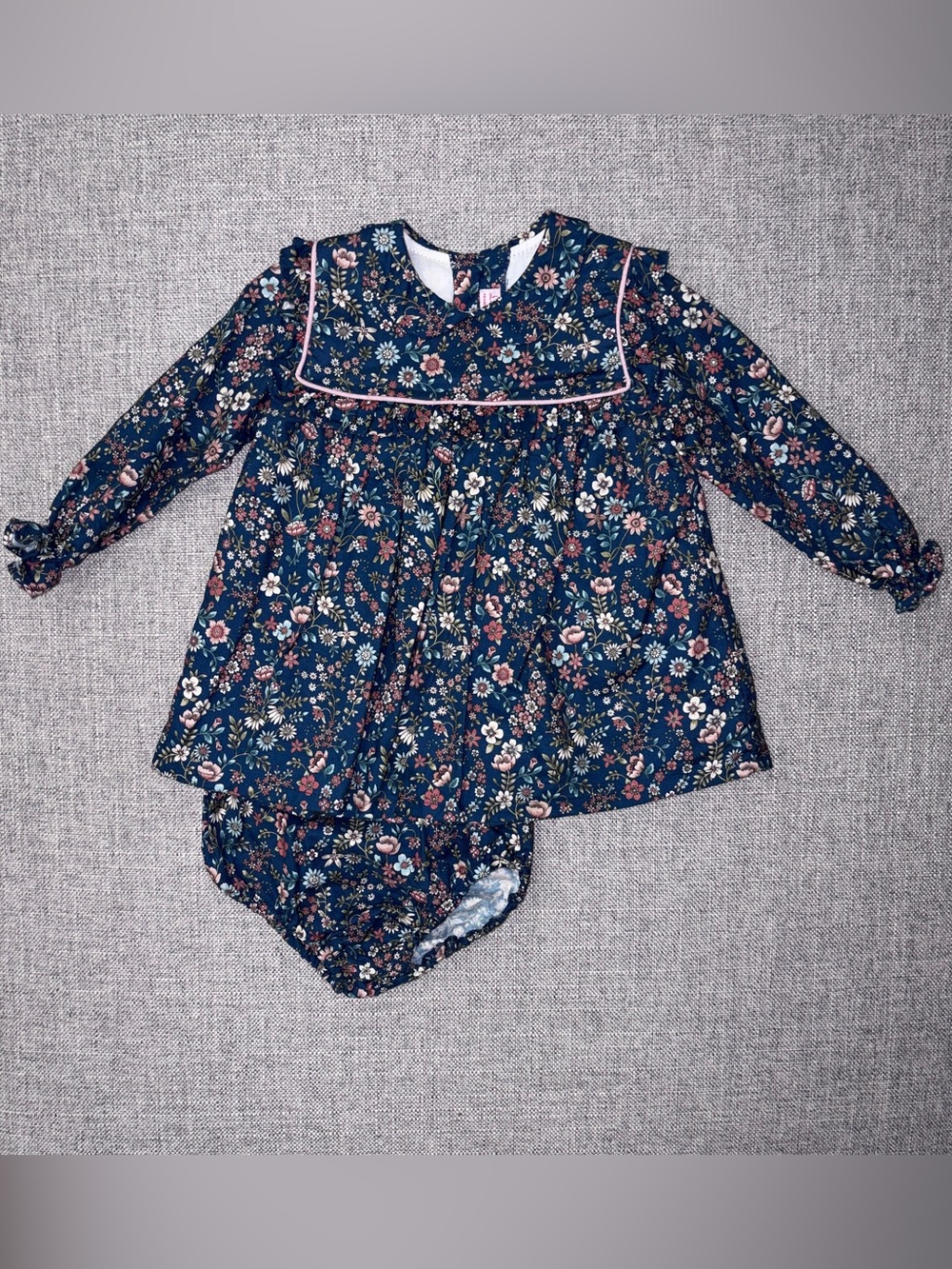 La Coqueta 2y Navy Floral Kids Matching Set EUC